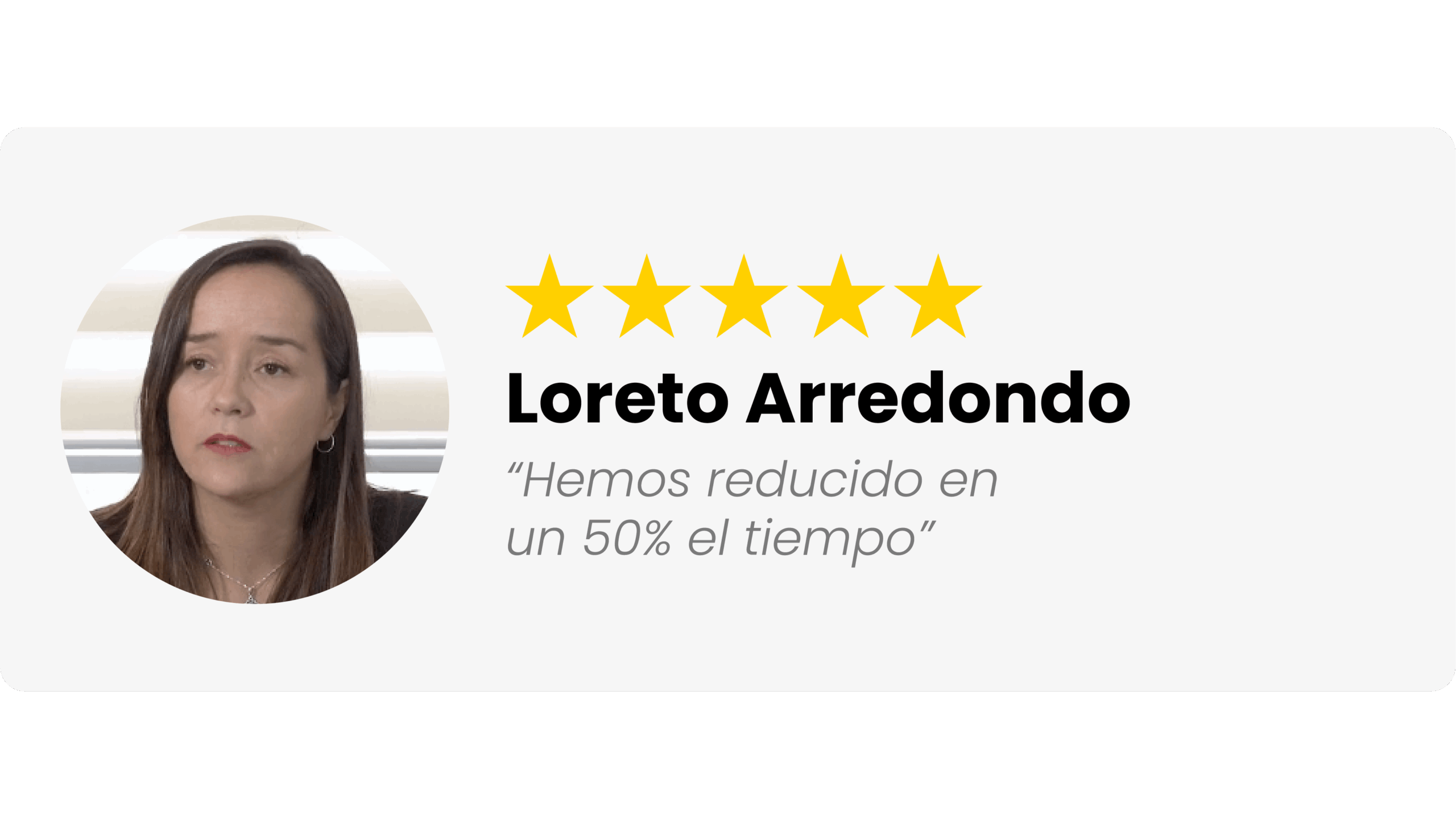 Testimonial Loreto Arredondo
