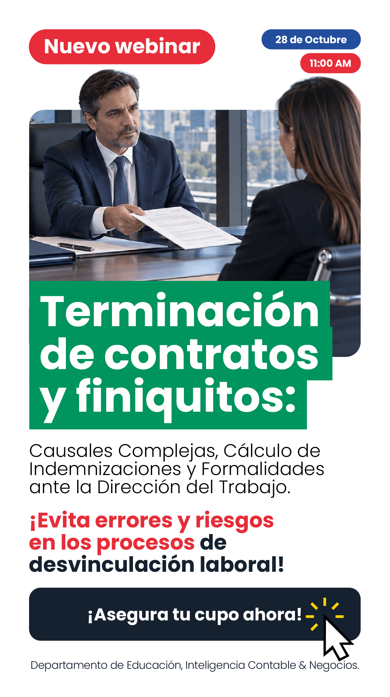 Webinar Terminación de contratos y finiquitos
